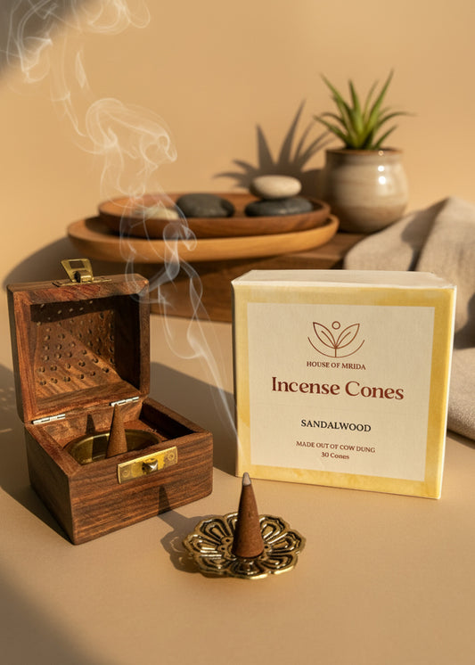 Sandalwood Bambooless Incense Sticks and Cones Combo